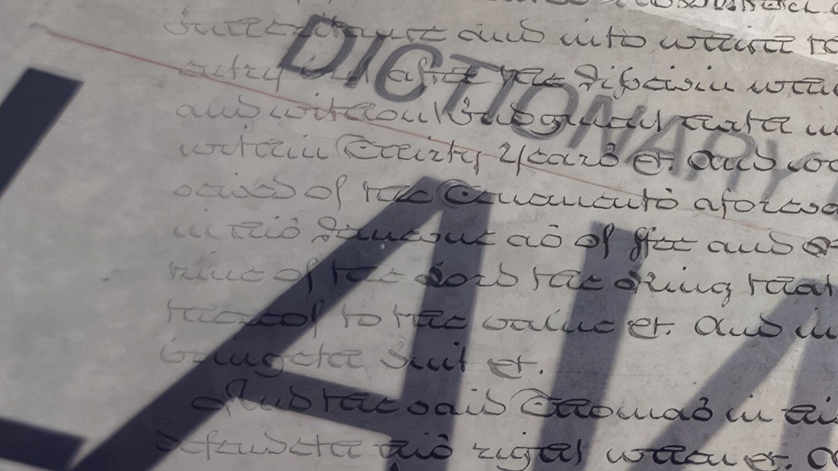 Rękopis pokryty wydrukowaniem napisem: dictionary